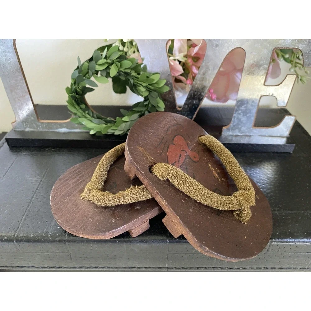 Kids Baby Japanese Traditional Clogs Geta Wooden Shoes Samurai Flip Flop 4.5